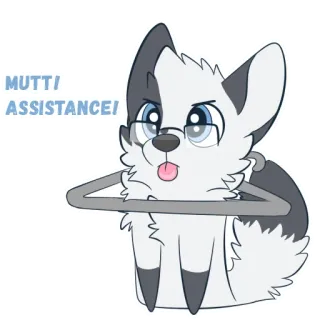 ✋ MUTTI 犬, メガネ, 可愛い, 動物 telegram sticker