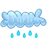 😭 nuvola, pioggia, meteo, blu, acqua, gocce telegram sticker