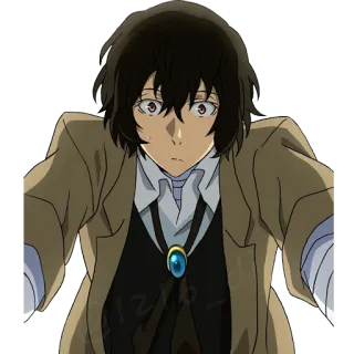 😳 Dazai Osamu Bungo Stray Dogs Anime, Manga, Charakter, Dazai Osamu, Bungo Stray Dogs telegram sticker