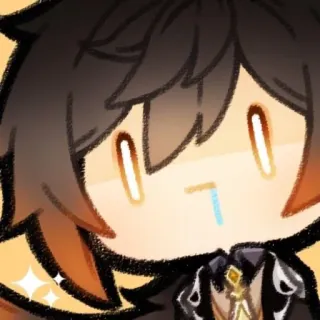 🤤 Zhongli Genshin Impact Аниме, Игра, Genshin Impact, Чжун Ли, Чиби, Каваий telegram sticker