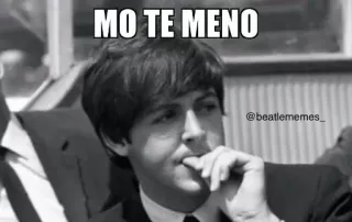 😡 MO TE MENO paul mccartney, meme, beatles, potret telegram sticker