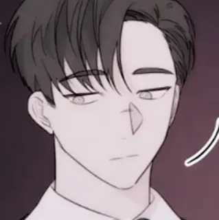 🍢 mężczyzna, portret, anime, kreskówka, koreański telegram sticker