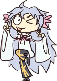 ✌ Anime, Chibi, Carino, Cartone animato, Personaggio, Arte telegram sticker