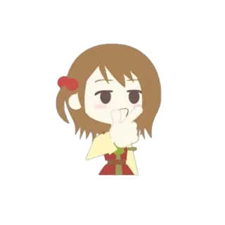 😒 Ragazza anime, Cartone animato, Carino, Pistola a dita, Offensivo, Derisorio whatsapp sticker
