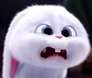 😖 Snowball The Secret Life of Pets coelho, fofo, desenho animado, animado, animal de estimação, animal, bonitinho whatsapp sticker