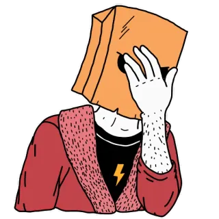 🤦‍♂️ Papiertüte, Kopf, Person, Cartoon, Sticker telegram sticker