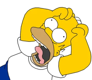 😱 Homer Simpson The Simpsons Homer Simpson, cartoon, shocked, funny, exasperated, simpsons telegram sticker