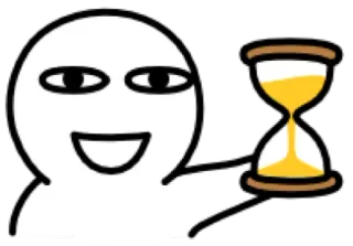 😀 Sanduhr, Zeit, Warten, Cartoon, Sand, Uhr telegram sticker