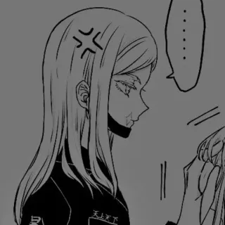 ✖️ 天上天下 anime, manga, angry, girl, sketch, portrait, japanese whatsapp sticker
