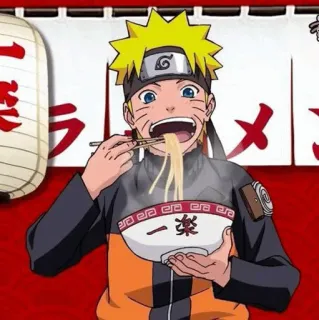 🦊 Naruto naruto, anime, ramen, postać, kreskówka, uzumaki, manga, japoński telegram sticker