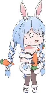 😰 Usada Pekora Anime, Vtuber, Coelho, Fofo telegram sticker