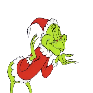 🎅 Grinch Grinch, Navidad, dibujos animados, fiestas, Dr. Seuss telegram sticker