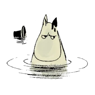 ✉️ Moomin moomin, cartoon, character, animal telegram sticker