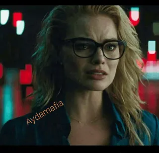 😭 Aydamafia woman, portrait, face, glasses, blond hair telegram sticker