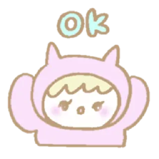 👌 Ok น่ารัก, คาวาอิ, โอเค, กระต่าย, การ์ตูน, อนุมัติ telegram sticker