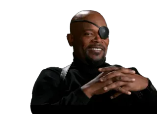 👳 Nick Fury nick fury, marvel, avengers, supereroe, samuel l jackson telegram sticker