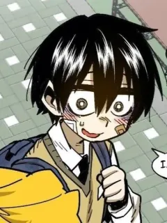 🖤 Cartoon, Anime, Junge, Schüler, Niedlich, Pflaster whatsapp sticker