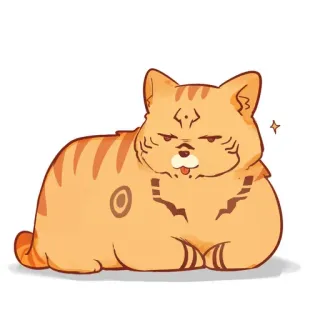 🐈 Katze, Cartoon, Tier, süß, Haustier, orange telegram sticker