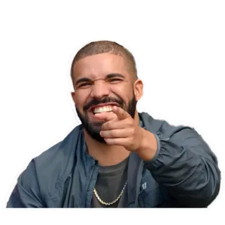 😄 Drake ラッパー, ミュージシャン, 指差し, 歌手, アーティスト telegram sticker
