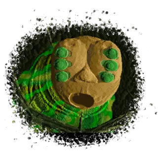😮 criatura, monstro, estranho, verde, rosto whatsapp sticker