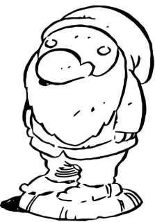 😶 gnomo, fantasía, figura, jardín, césped, estatua, decoración telegram sticker