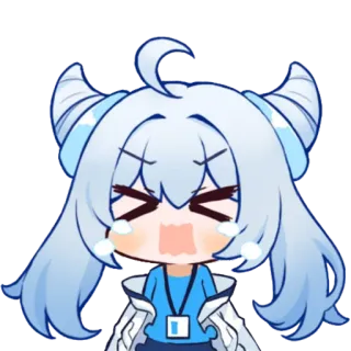 😭 anime, sticker, crying, sad, cartoon, chibi telegram sticker