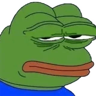 😒 Pepe the Frog Meme, Żaba, Pepe, Mem internetowy, Smutna żaba telegram sticker