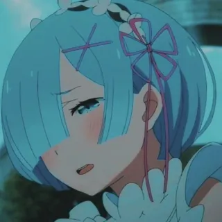 ✨ Rem Anime, Rem, Re:Zero, Waifu, Mignon, Fille Anime telegram sticker
