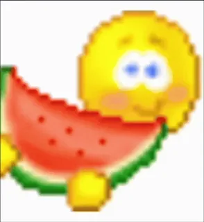 🍉 Yellow Smiley Kolobok telegram sticker