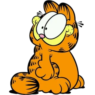🙄 Garfield gato, desenho animado, laranja, Garfield telegram sticker