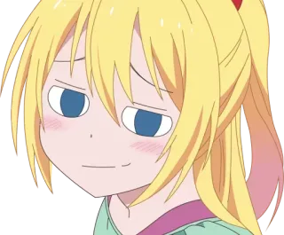 😏 anime, presumida, linda, dibujos animados, chica, rubia telegram sticker