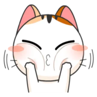 🙃 gato, fofo, emoji, adesivo, brincalhão, ruborizar telegram sticker