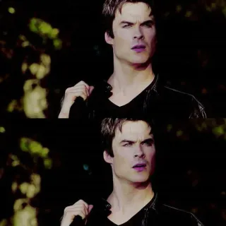 😍 Damon Salvatore The Vampire Diaries Pamiętniki wampirów, Damon Salvatore, Ian Somerhalder, Serial TV, Fantasy telegram sticker