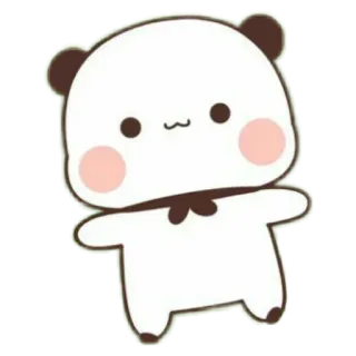 🙂 Panda, Mono, Animal, Pegatina, Dibujo animado, Oso whatsapp sticker