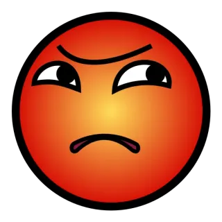 😠 arrabbiato, emoji, faccia, rosso telegram sticker