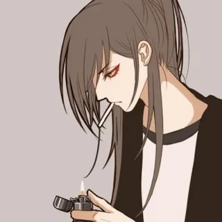 🚬 сигарета, курение, зажигалка, табак, аниме, манга telegram sticker