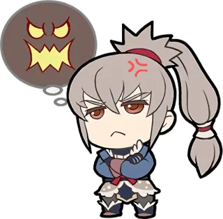 😡 zangado, irritado, Chibi, personagem, pensando, humor, frustrado telegram sticker