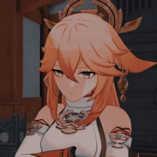 🏵 Yae Miko Genshin Impact 动漫, 游戏, 原神, 八重神子, 角色, 女性 telegram sticker