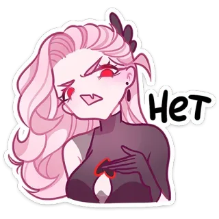 😒 Нет personage, cartoon, nee, russisch, meisje, boos whatsapp sticker