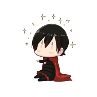 ✨ Ruby Rose RWBY Anime, Chibi, Cartoon, Personnage, Ruby Rose, RWBY telegram sticker