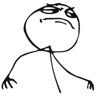 😏 Trollface Meme, Trollface, Rage Comic, Meme de Internet, Divertido, Cómic telegram sticker