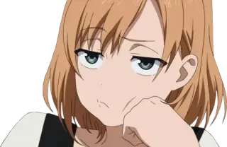 🙄 anime, verveeld, uitdrukking, meisje telegram sticker
