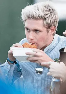 🎸 Niall Horan Niall Horan, Comendo, Comida, Retrato, Celebridade, Cantor telegram sticker