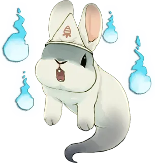 🐰 Hase, Kaninchen, Geist, Tier, süß, kawaii whatsapp sticker