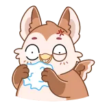 😬 owl, cartoon, angry, cute, sticker, animal telegram sticker