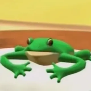 🐸 rana, verde, animale, anfibio telegram sticker