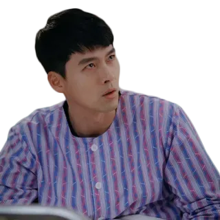 🙄 man, hospital gown, pajamas, portrait, face, person telegram sticker