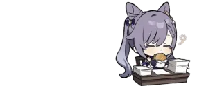 🌟 Keqing Genshin Impact Anime, Video game, Fofo, Kawaii, Chibi, Keqing, Genshin Impact telegram sticker