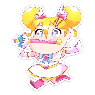 😍 Anime, Cartone animato, Carino, Magia, Kawaii, Personaggio telegram sticker