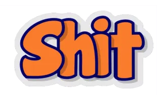 👿 Shit gros mot, juron, expression, insulte telegram sticker